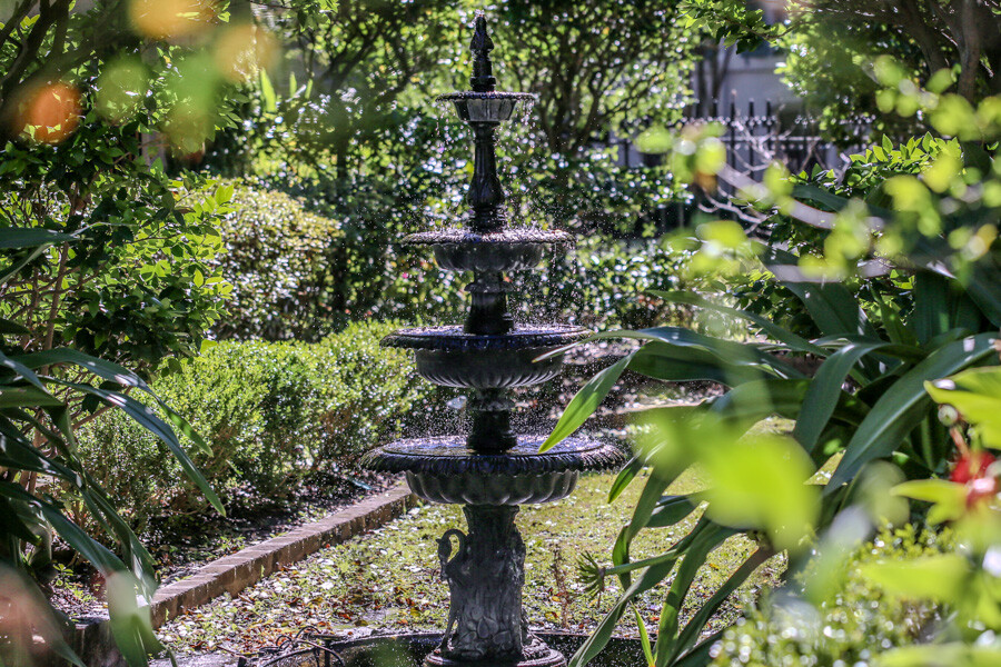 The Gastonian garden fountain
