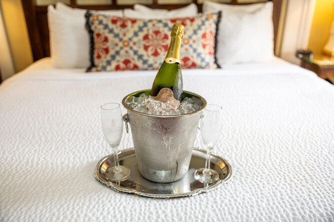 Marshall House bubbly welcome package