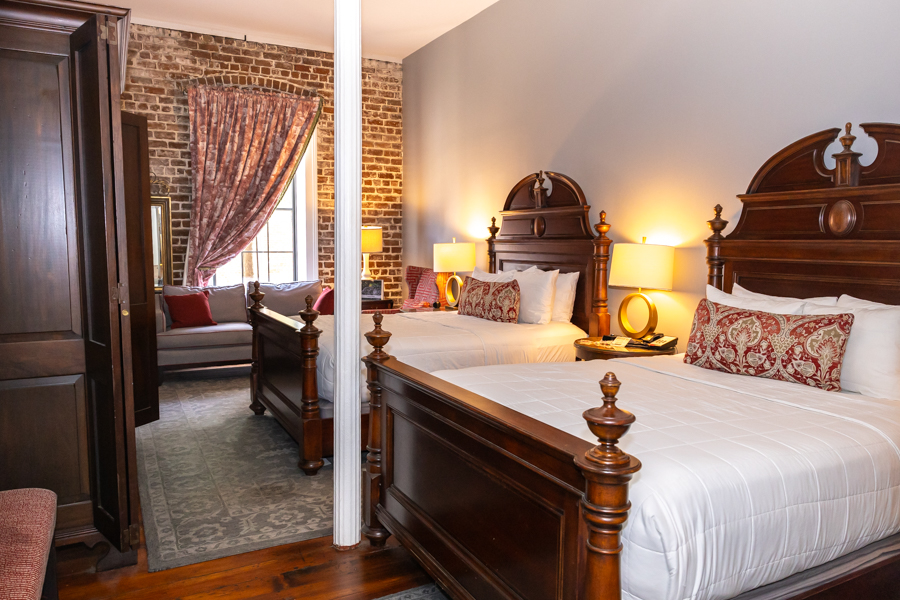 Two bedded guest room at East Bay Inn